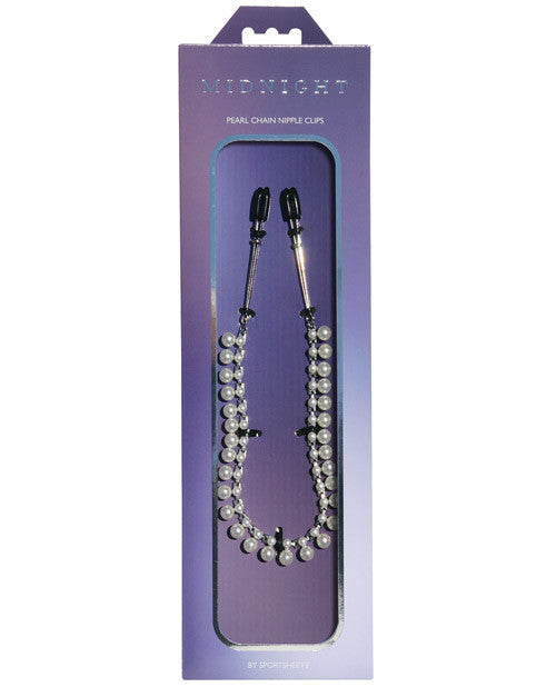 Midnight By Sportsheets Pearl Chain Nipple Clips