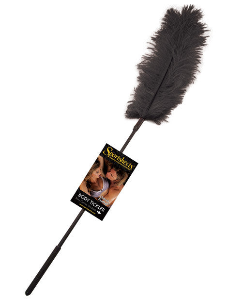 Body Tickler Ostrich Feather - Black