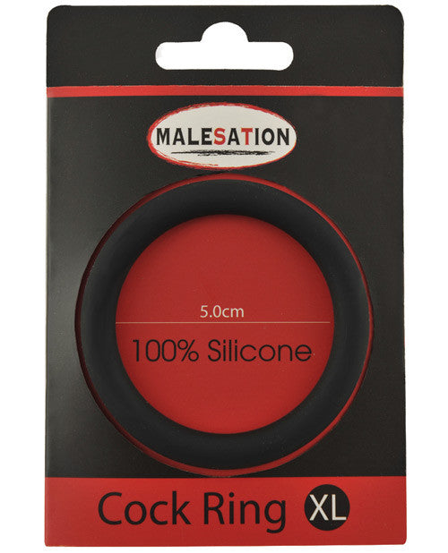 Malesation Silicone Cock Ring Xlarge - Black