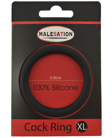 Malesation Silicone Cock Ring Xlarge - Black