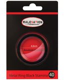 Malesation Nickel Free Metal Ring Black Stamina - 40 Mm