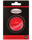 Malesation Nickel Free Metal Ring Black Stamina - 45 Mm