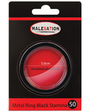 Malesation Nickel Free Metal Ring Black Stamina - 50 Mm