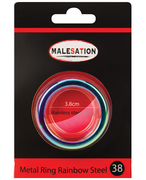 Malesation Nickel Free Stainless Steel Rainbow - 38 Mm