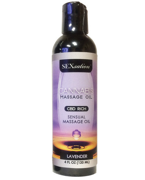 Sexsation Cannabis Massage Oil - 4 Oz Lavender