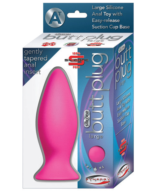 Synergy Silicone Butt Plug Large - Pink