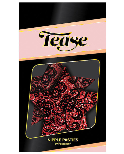 Tease Red Lace Print Star O-s