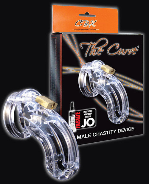 Cb-6000 3 3-4" Curved Cock Cage And Lock Set  - Clear