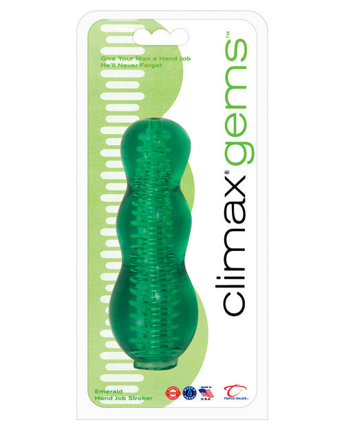 Climax Gems Hand Job Stroker - Emerald