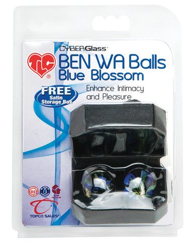 Tlc Cyberglass Ben Wa Balls - Blue Blossom