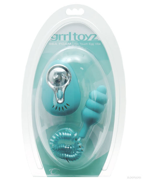 Grrl Toyz Silk Touch Egg Vibe - Sea Foam Bullet