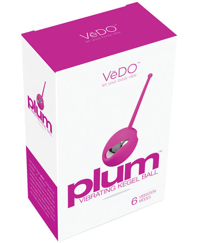 Vedo Plum Vibrating Kegel Ball - Hot In Bed Pink