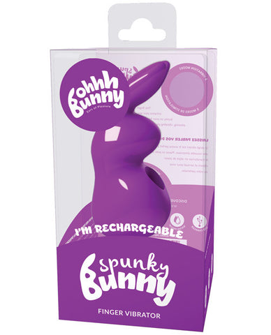 Vedo Spunky Bunny Rechargeable Finger Vibe - Perfectly Purple