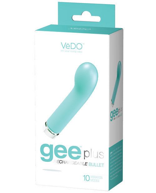 Vedo Gee Plus Rechargeable Vibe - Tease Me Turquoise