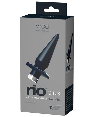 Vedo Rio Plus Rechargeable Dual Anal Vibe - Black