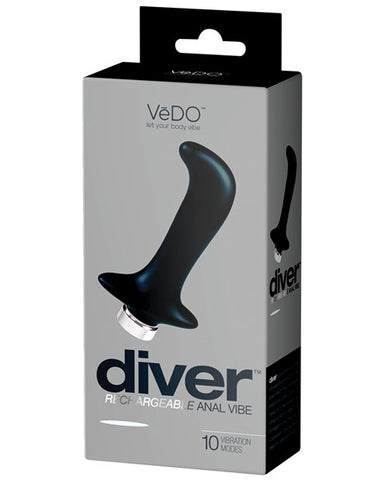 Vedo Diver Rechargeable Prostate Vibe - Just Black