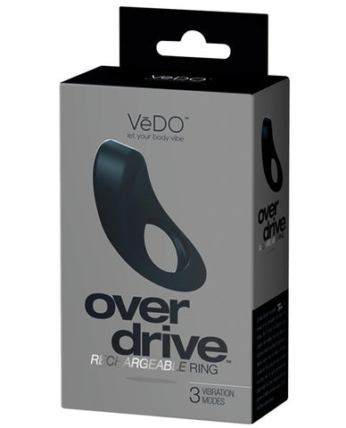 Vedo Overdrive Rechargeable Vibrating Ring - Just Black