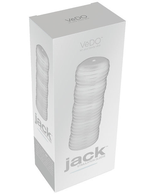 Vedo Jack Stimulation Sleeve - Crystal Clear