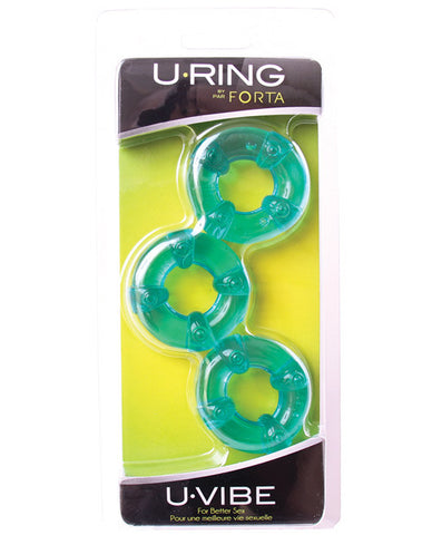 Uvibe U Ring - Aqua Pack Of 3