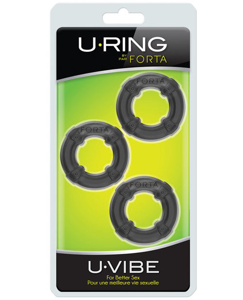 Uvibe U Ring - Black Pack Of 3