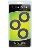 Uvibe U Ring - Black Pack Of 3