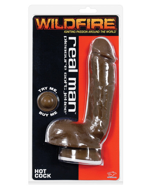 8" Wildfire Real Man Jel-lee Hot Cock - Cinnamon