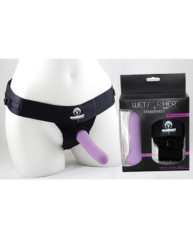 Wetforher & Spareparts Theo - Purple Toy Five Lg W-blk Size B Harness