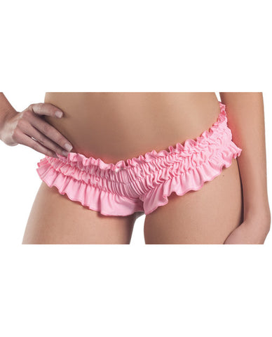 Mini Ruffled Booty Shorts Pink Lg