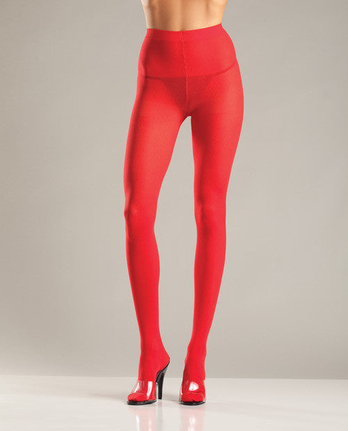 Opaque Nylon Pantyhose Red Qn