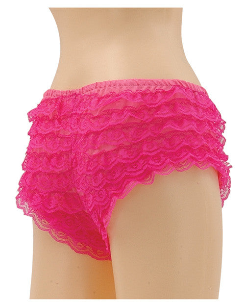 Be Wicked Ruffle Hot Pants Hot Pink X-large