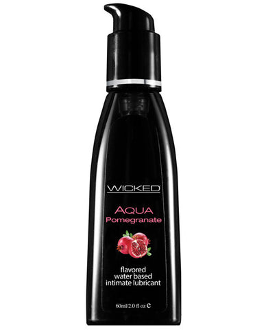 Wicked Sensual Care Collection Aqua Waterbased Lubricant -  2oz Pomegranate