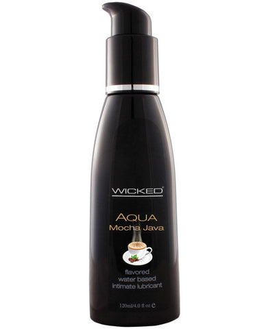 Wicked Sensual Care Collection Aqua Waterbased Lubricant - 4 Oz Mocha Java