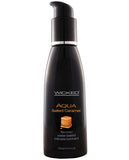 Wicked Sensual Care Collection Aqua Waterbased Lubricant - 4 Oz Salted Caramel