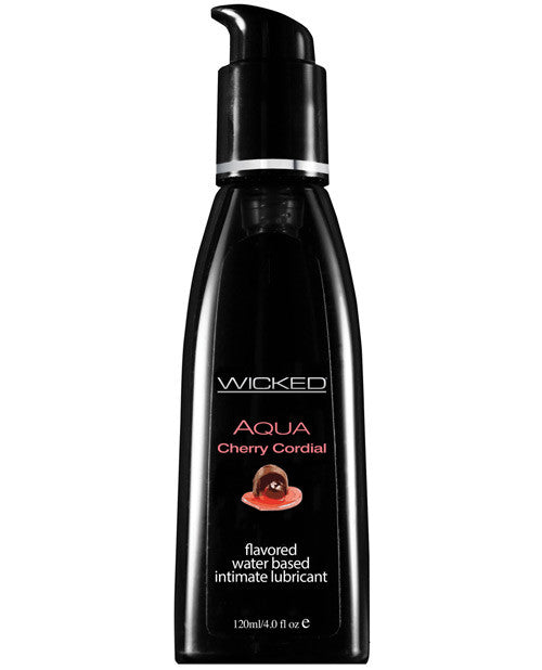 Wicked Sensual Care Collection Aqua Waterbased Lubricant - 4 Oz Cherry Cordial