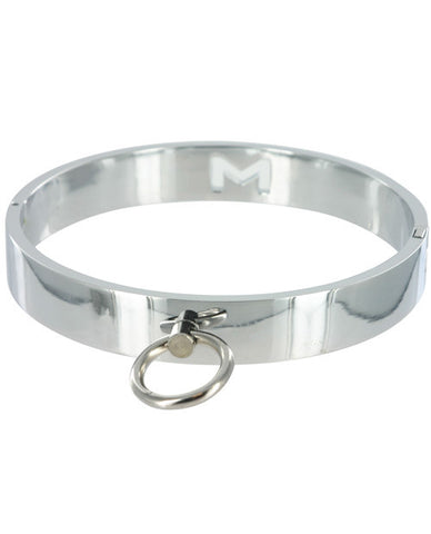 Master Series Chrome Slave Collar Med-lg