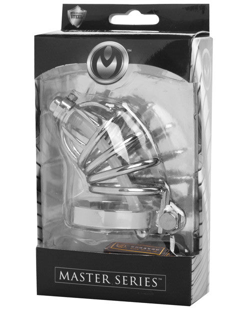 Master Series Chastity Cage W-flexible Urethral Plug