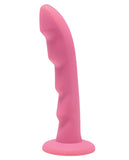 Strap U Ripples Silicone Strap On Compatible Dildo - Pink