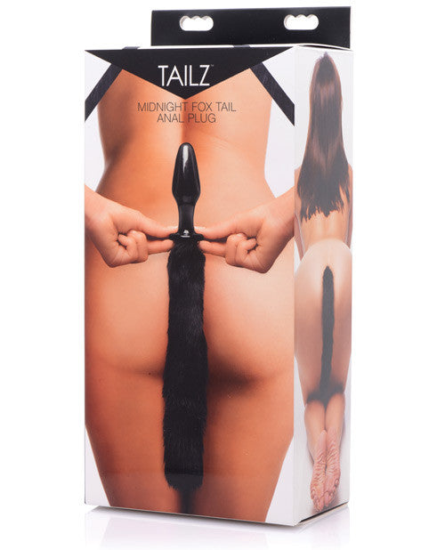 Tailz Midnight Fox Tail Glass Anal Plug