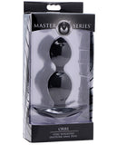 Master Series Orbs Steel Weighted Duotone Anal Plug - Black