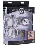 Master Series Solitary Plus Extreme Confinement Cage W-cum Thru Plug - Silver