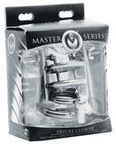 Master Series Deluxe Cleaver Urethral Spreader Chastity Cage - Silver