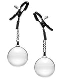 Master Series Spheres Adjustable Nipple Clamps & Weighted Clear Orbs