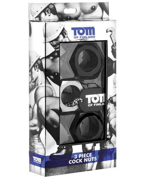 Tom Of Finland Hex Nut Cock Ring Set - Set Of 3